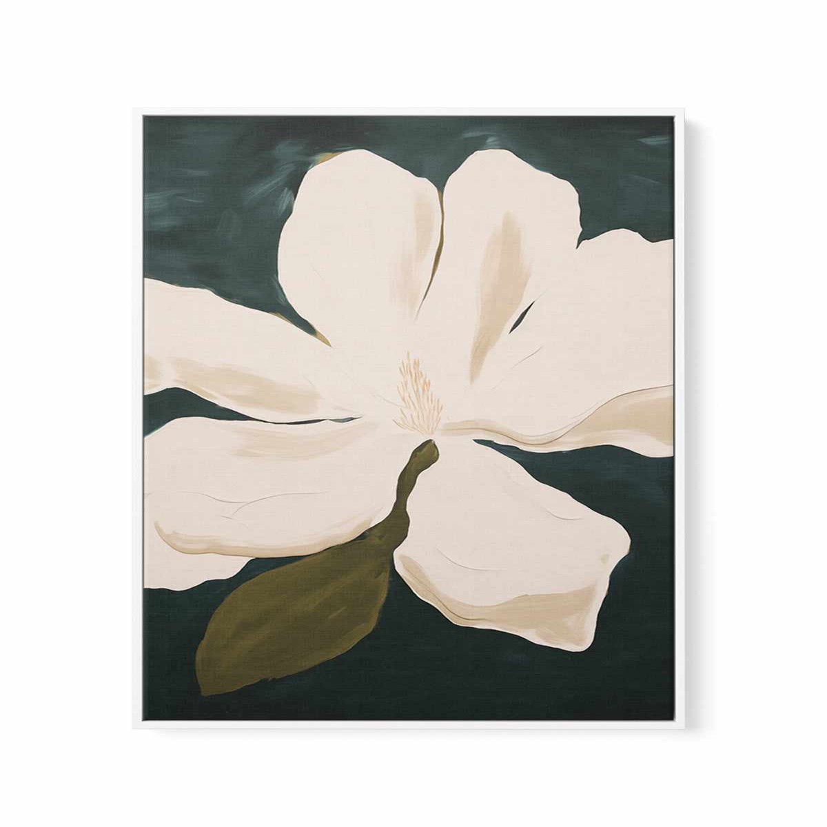 Abstract Magnolia Framed Canvas Art Print