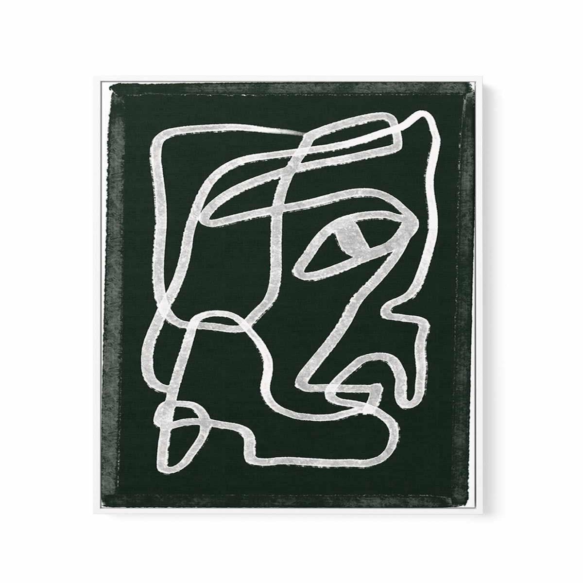 Abstract Lines Black by Sharyn Bursic Framed Canvas Art Print