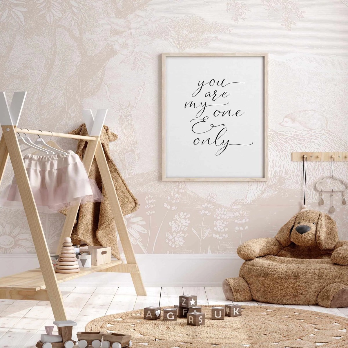Vintage Animal Forest in Sahara Wallpaper Mural