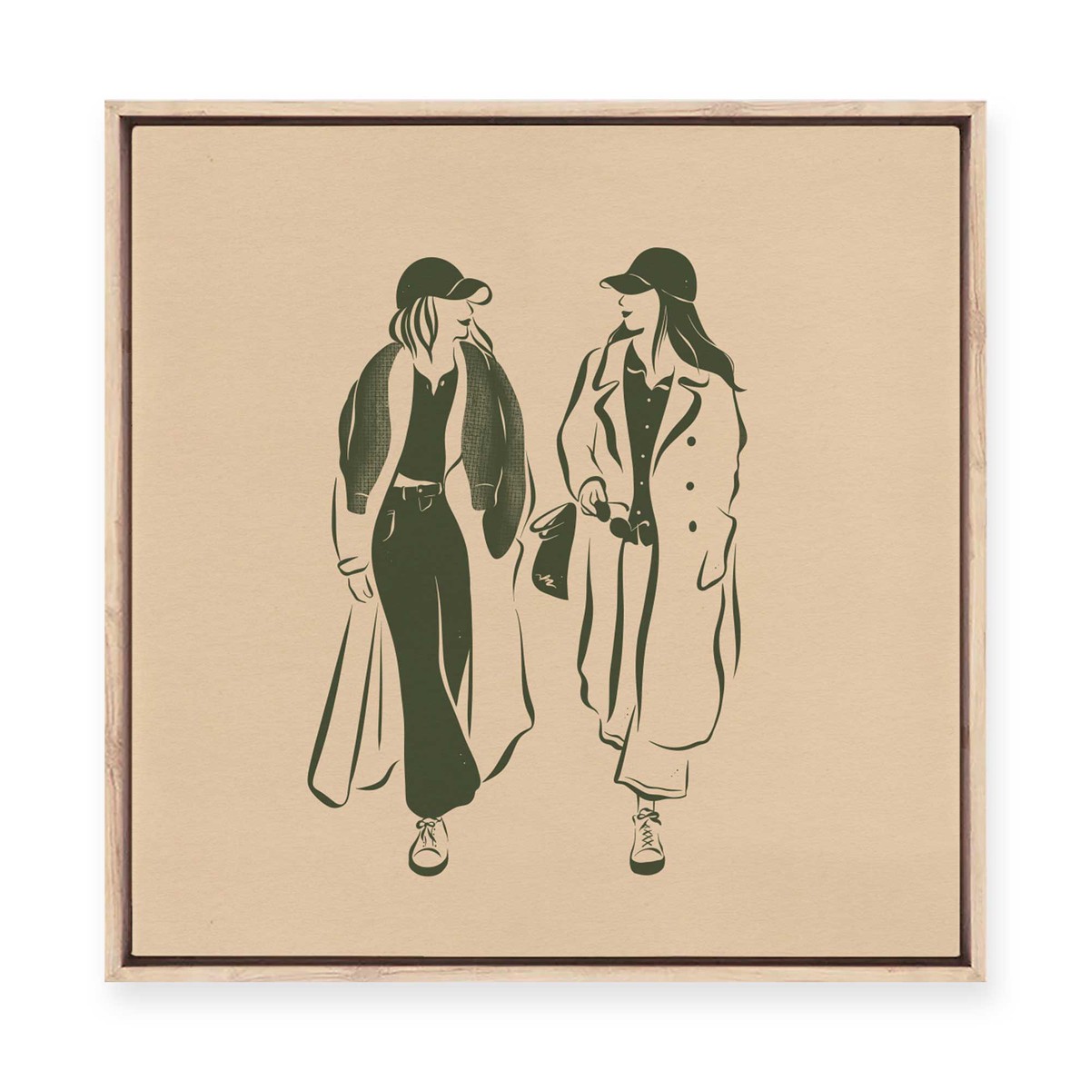 Besties Framed Canvas