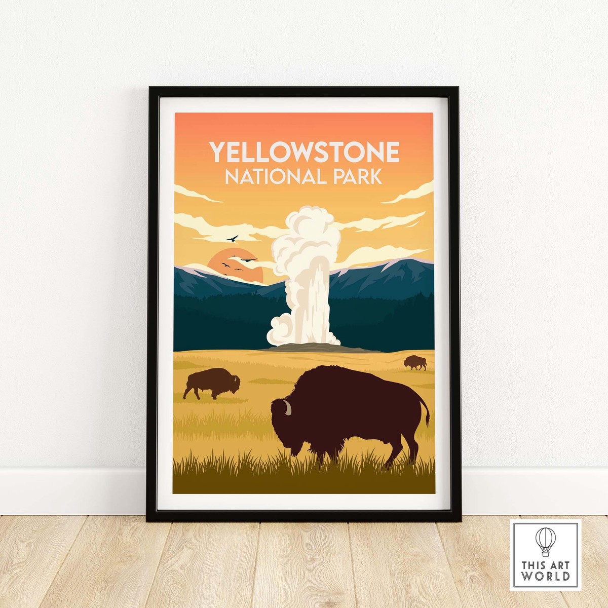 Yellowstone Print National Park Poster