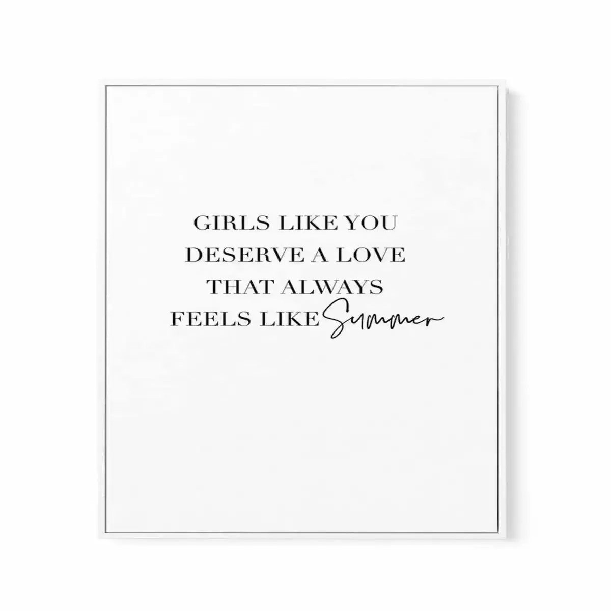 A Love Like Summer Framed Canvas Art Print