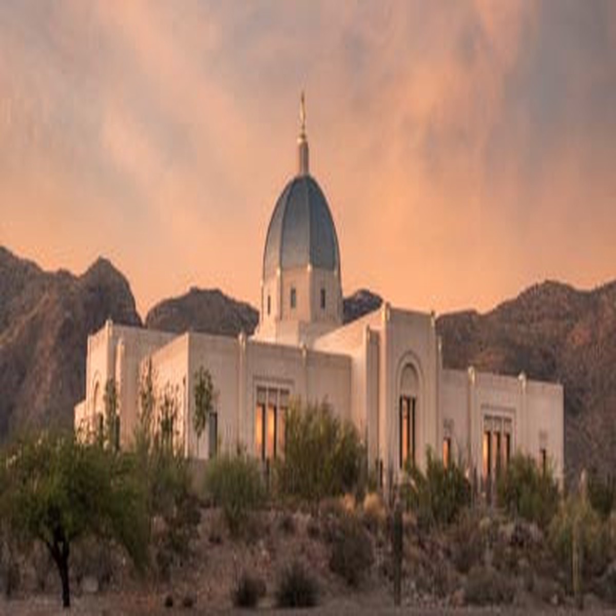 Tucson Temple - Summer Sunset