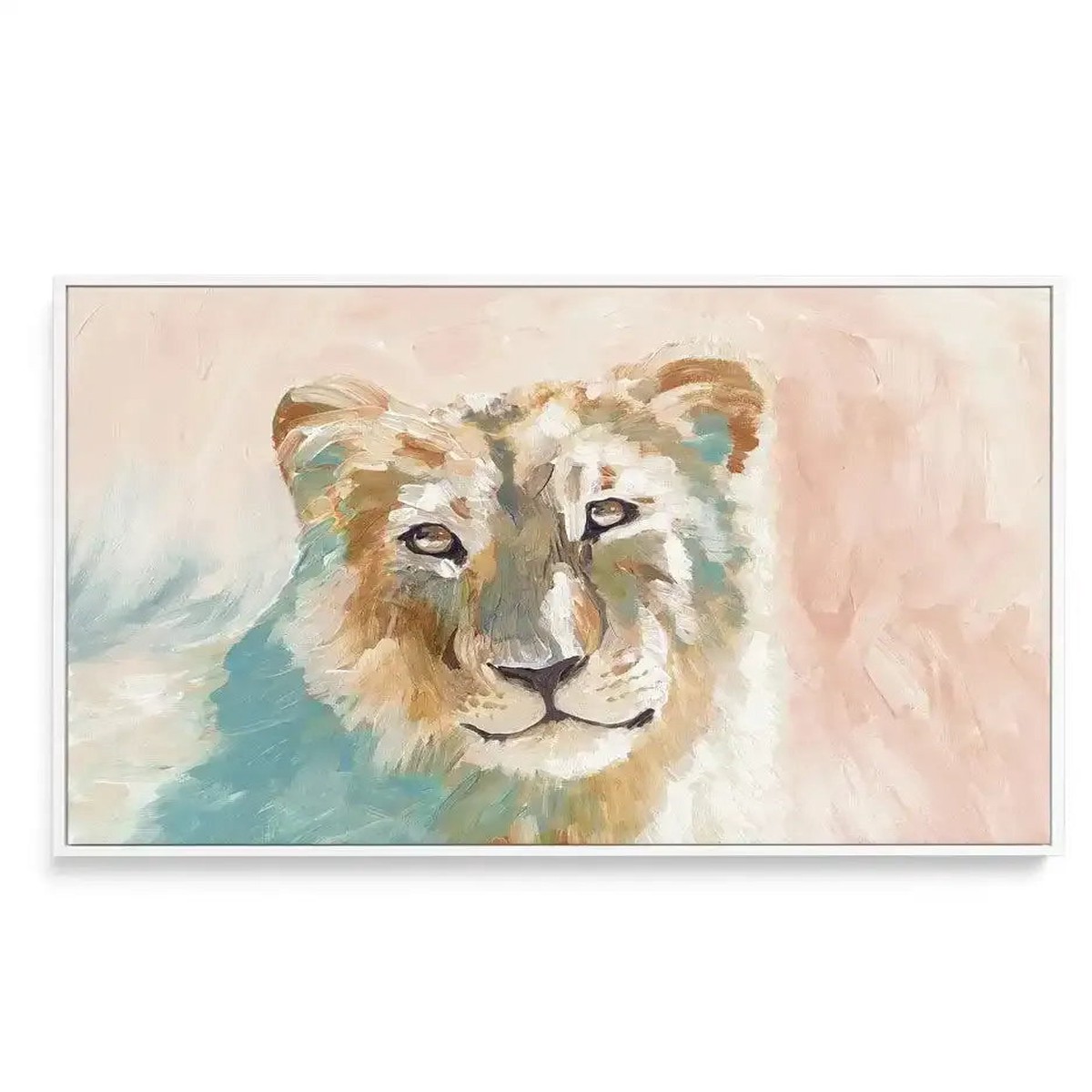 Abstract Lioness Framed Canvas Art Print