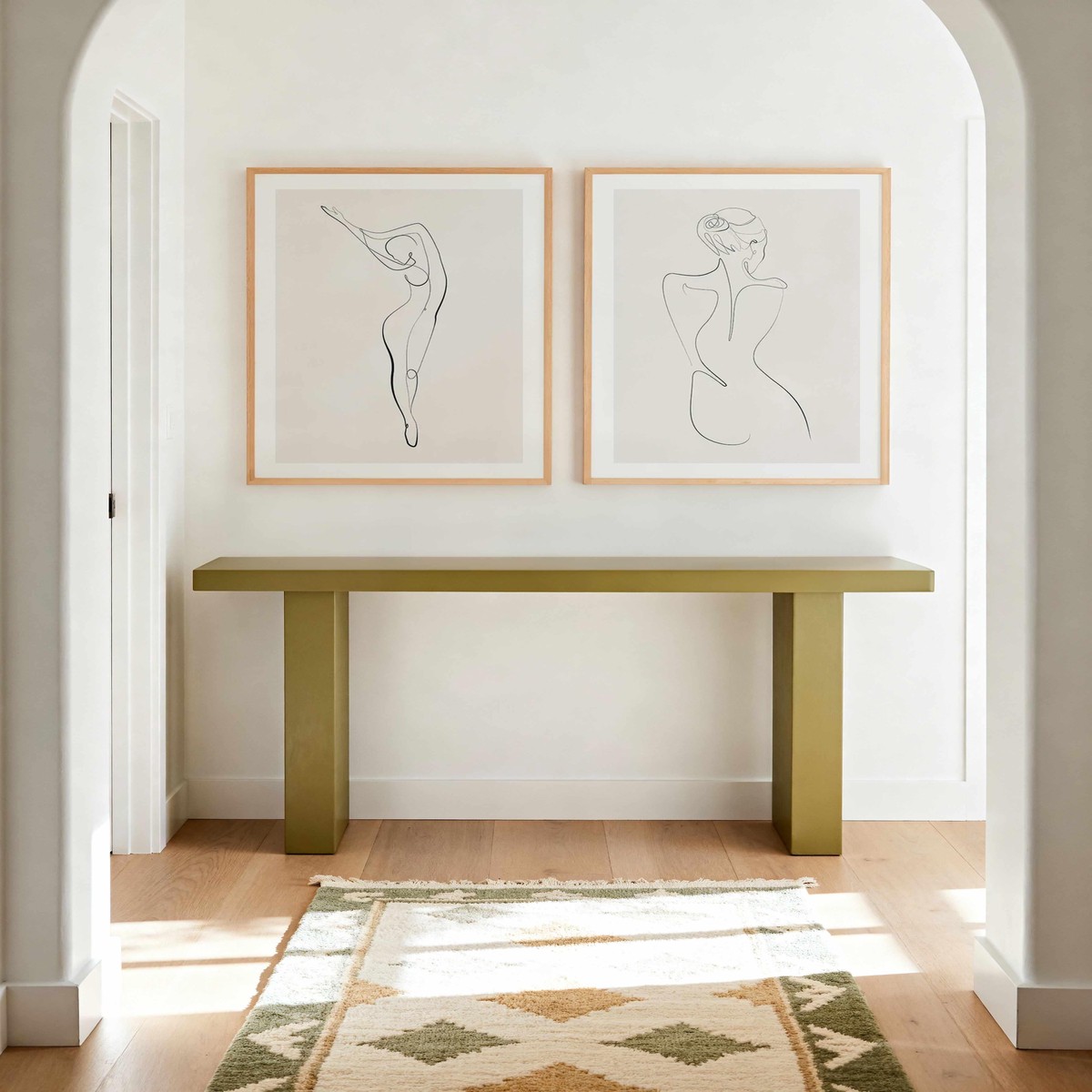 Line Figure I II Art Print Set of 2 Matching Wall Art