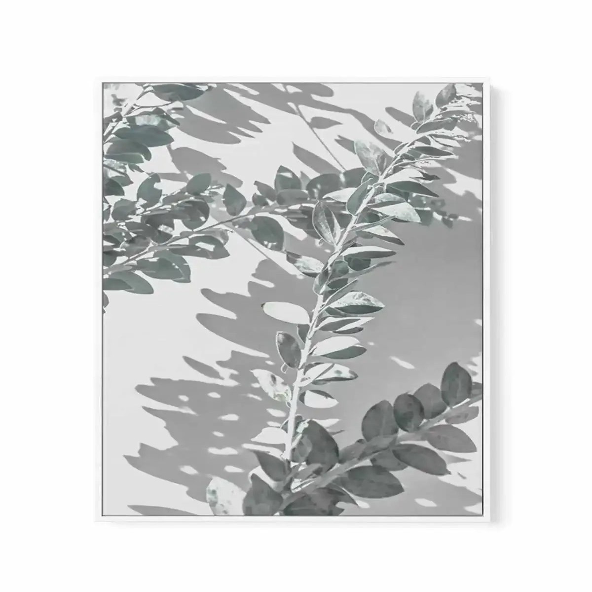 Abstract Leaves I Framed Canvas Art Print