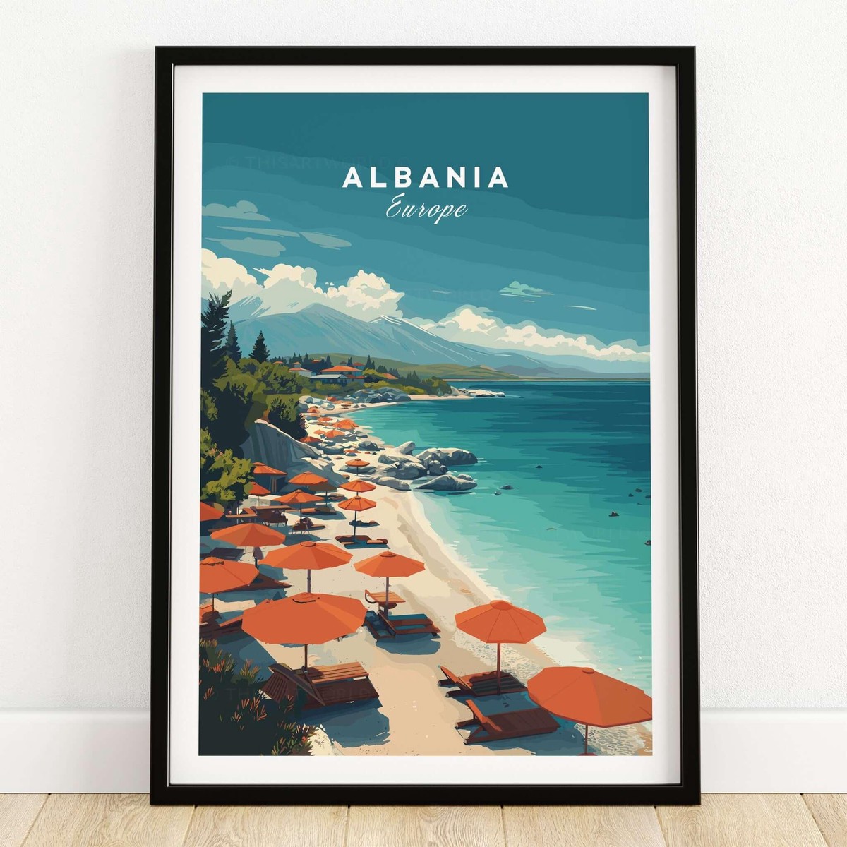 Albania Canvas Print Balkan Travel Wall Decor