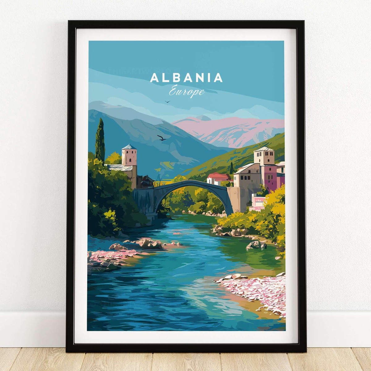 Albania Canvas Print European Travel Wall Decor