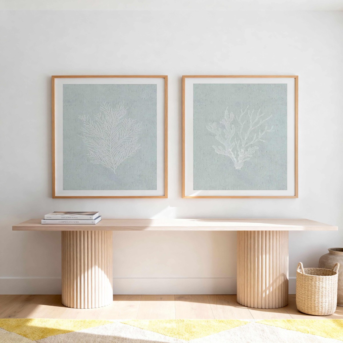 Hamptons Seaside Collection White III IV Art Print Set of 2 Matching Wall Art