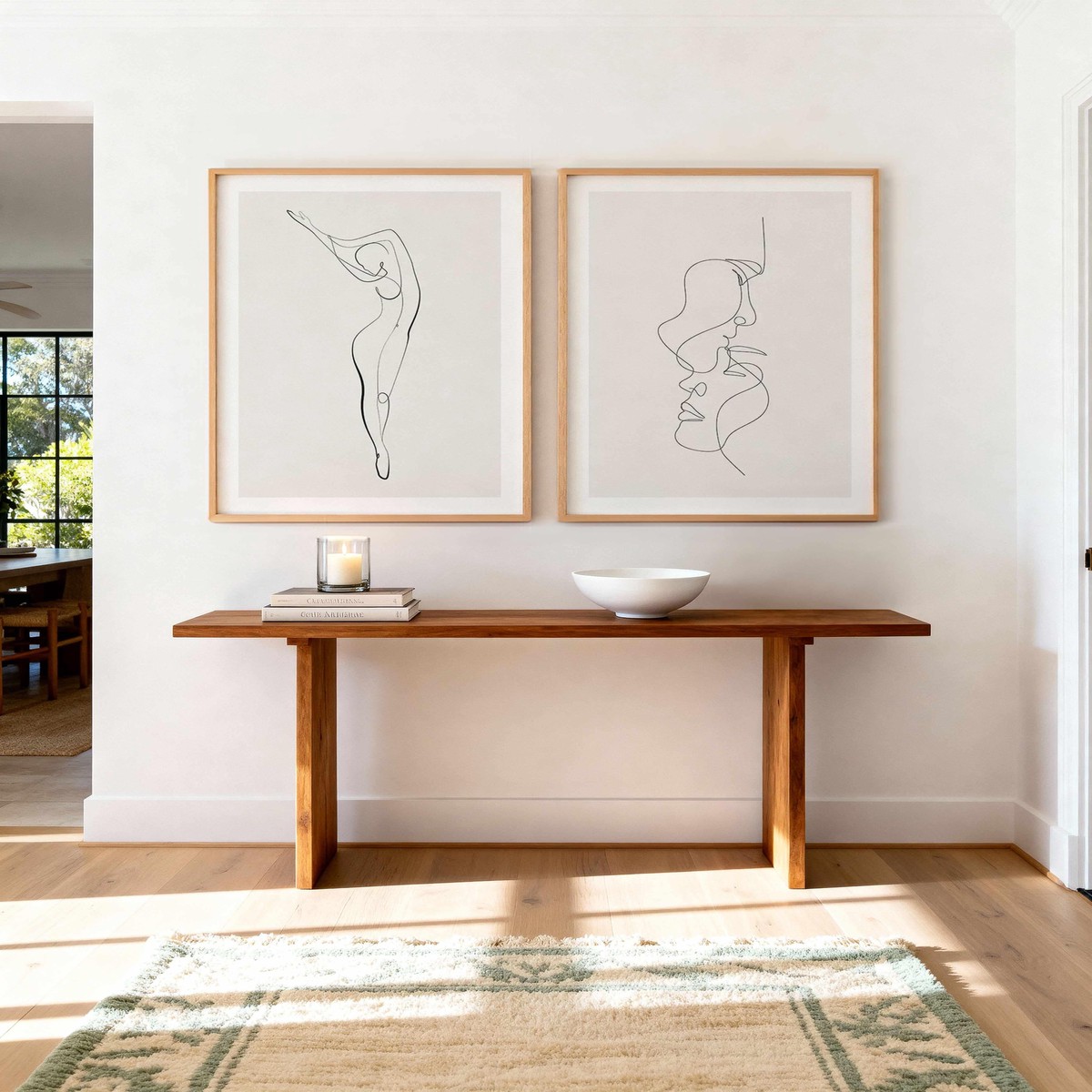 Line Figure II III Art Print Set of 2 Matching Wall Art