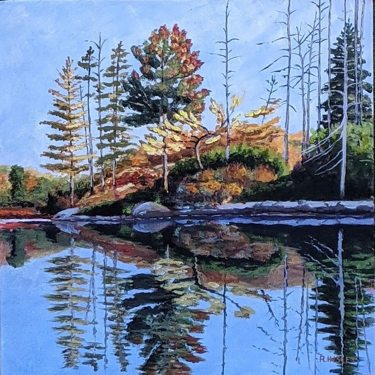 Like a Stained Glass Window - original painting by Rosalyn Insley