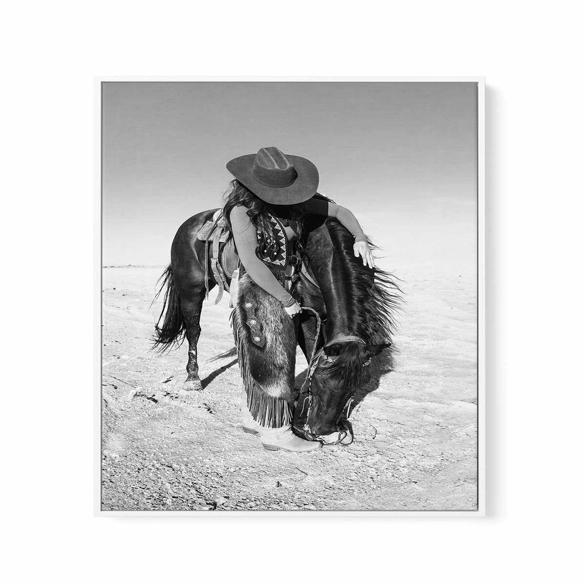 A Cowgirls Bestfriend by Rylee Olsen Framed Canvas Art Print
