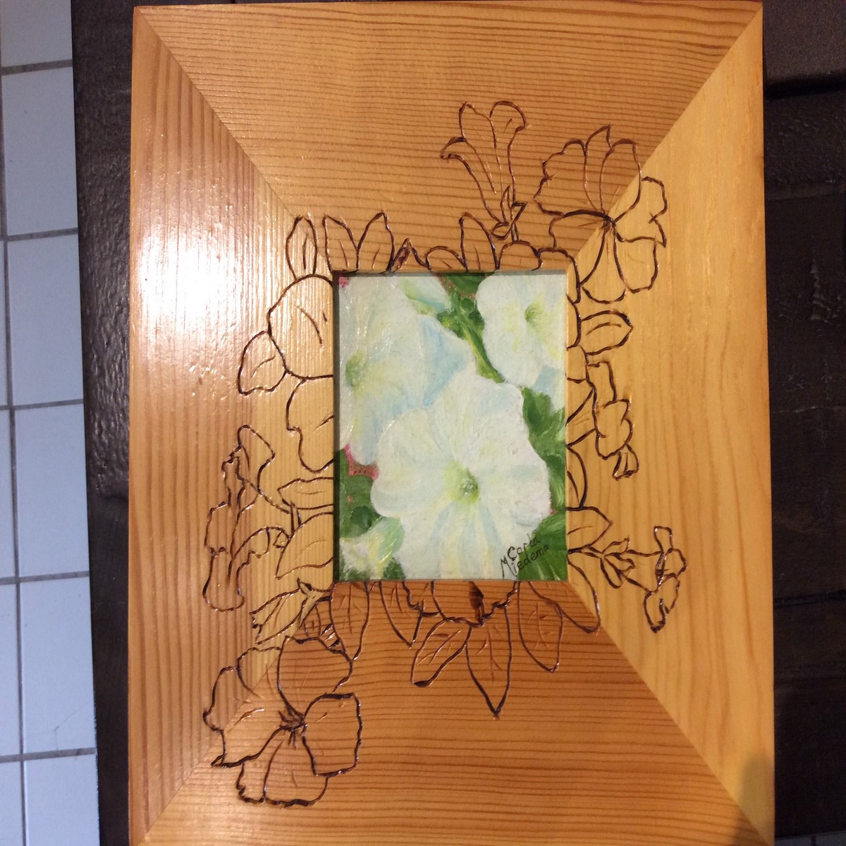 Petunias - original painting by Carla Miedema