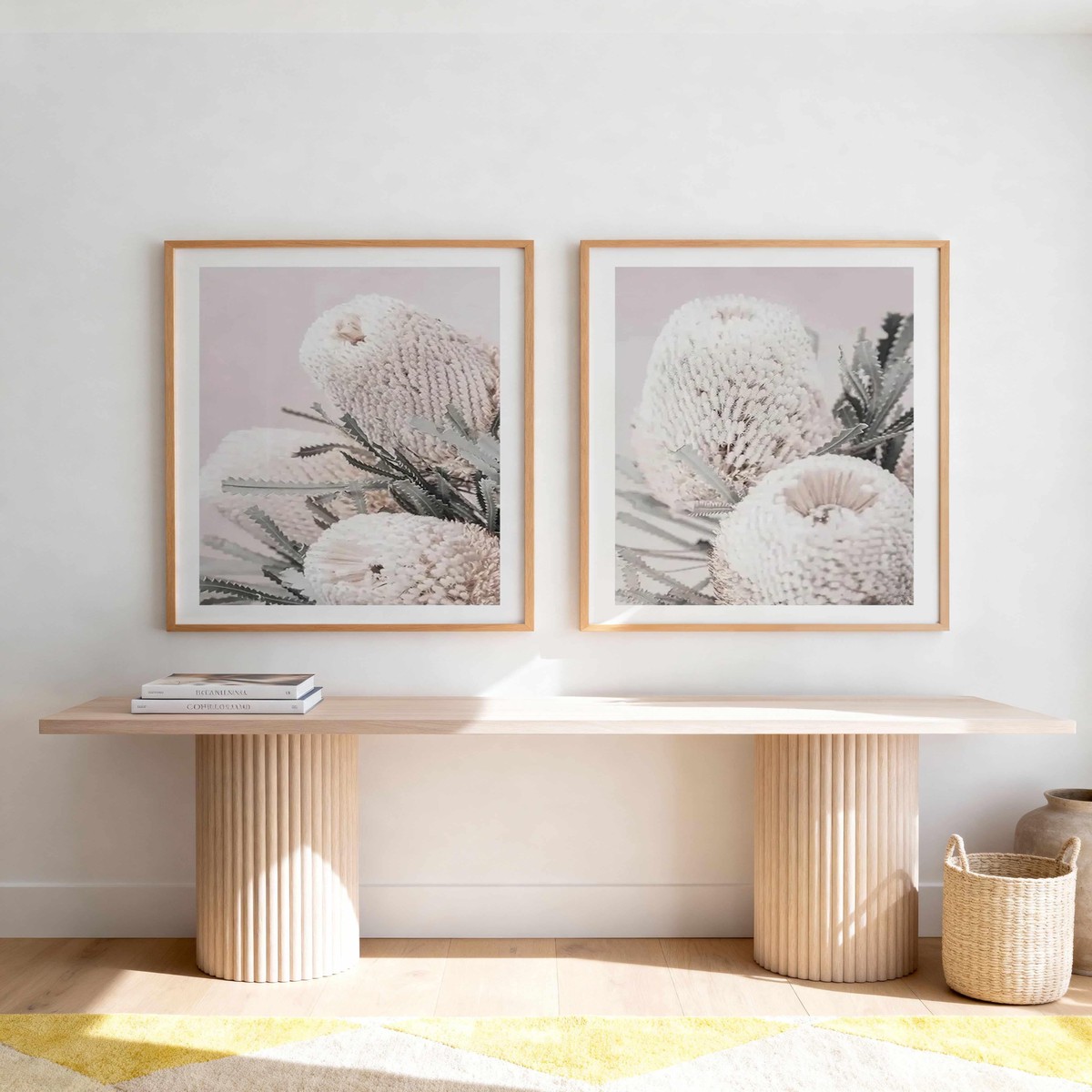 Nude Banksia I II Art Print Set of 2 Matching Wall Art