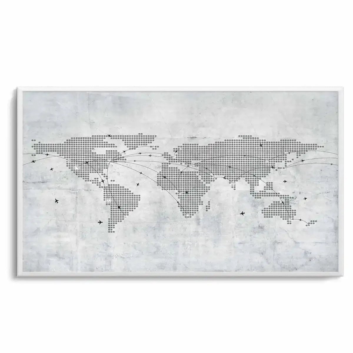 World Map Concrete Art Print