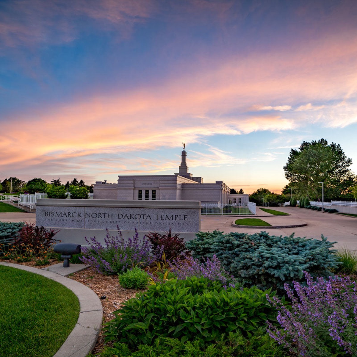 Bismark North Dakota Temple - Sunset by Evan Lurker