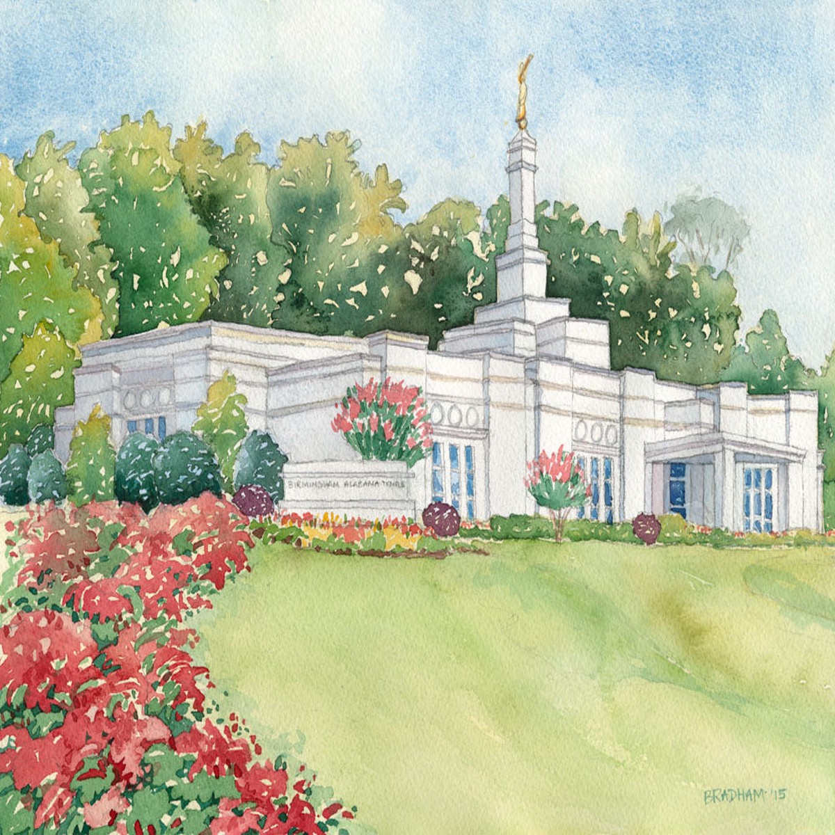 Birmingham Temple by Anne Bradham