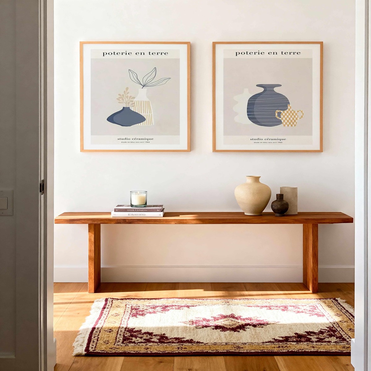 Poterie en Terre I II Art Print Set of 2 Matching Wall Art