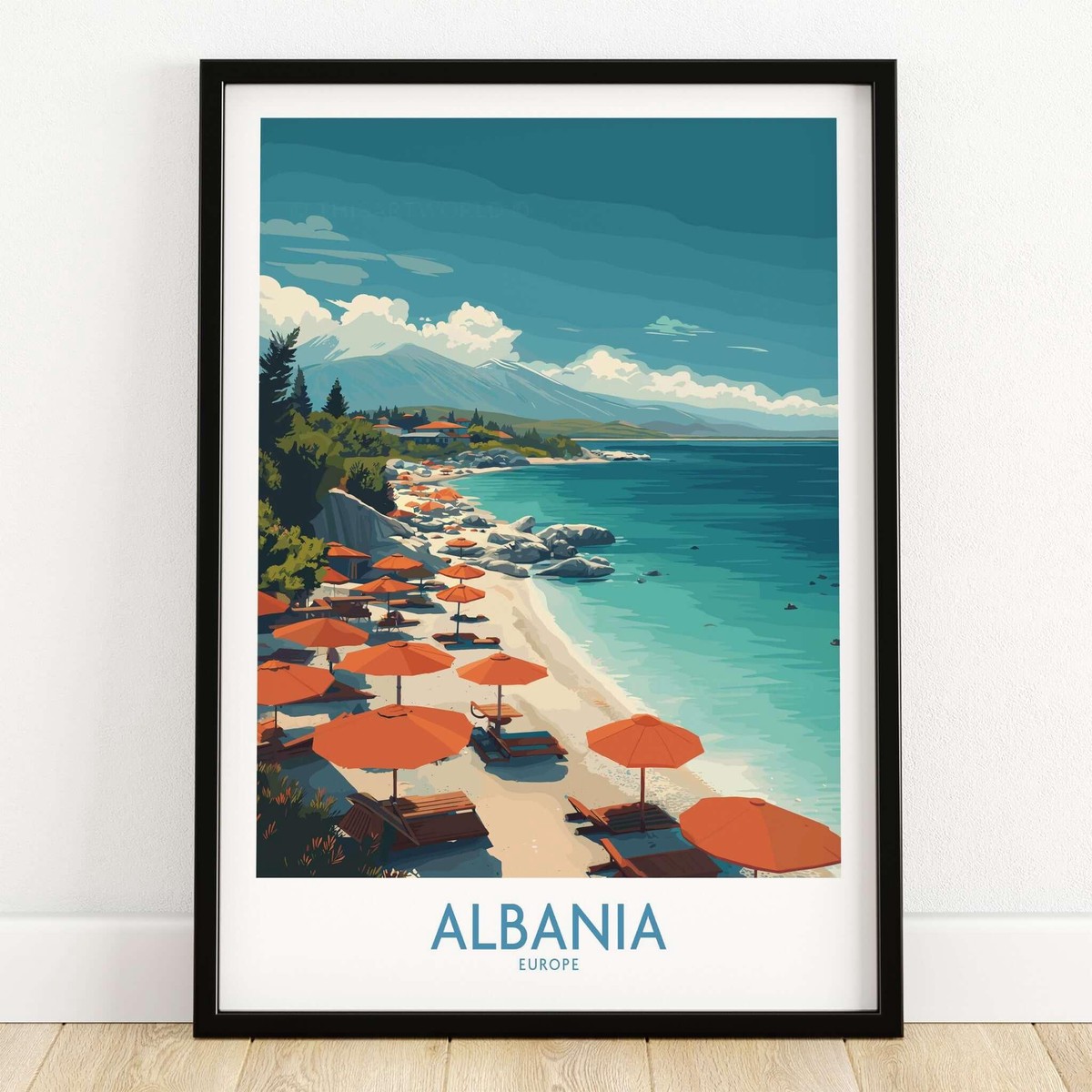 Albania Art Print Beach Poster