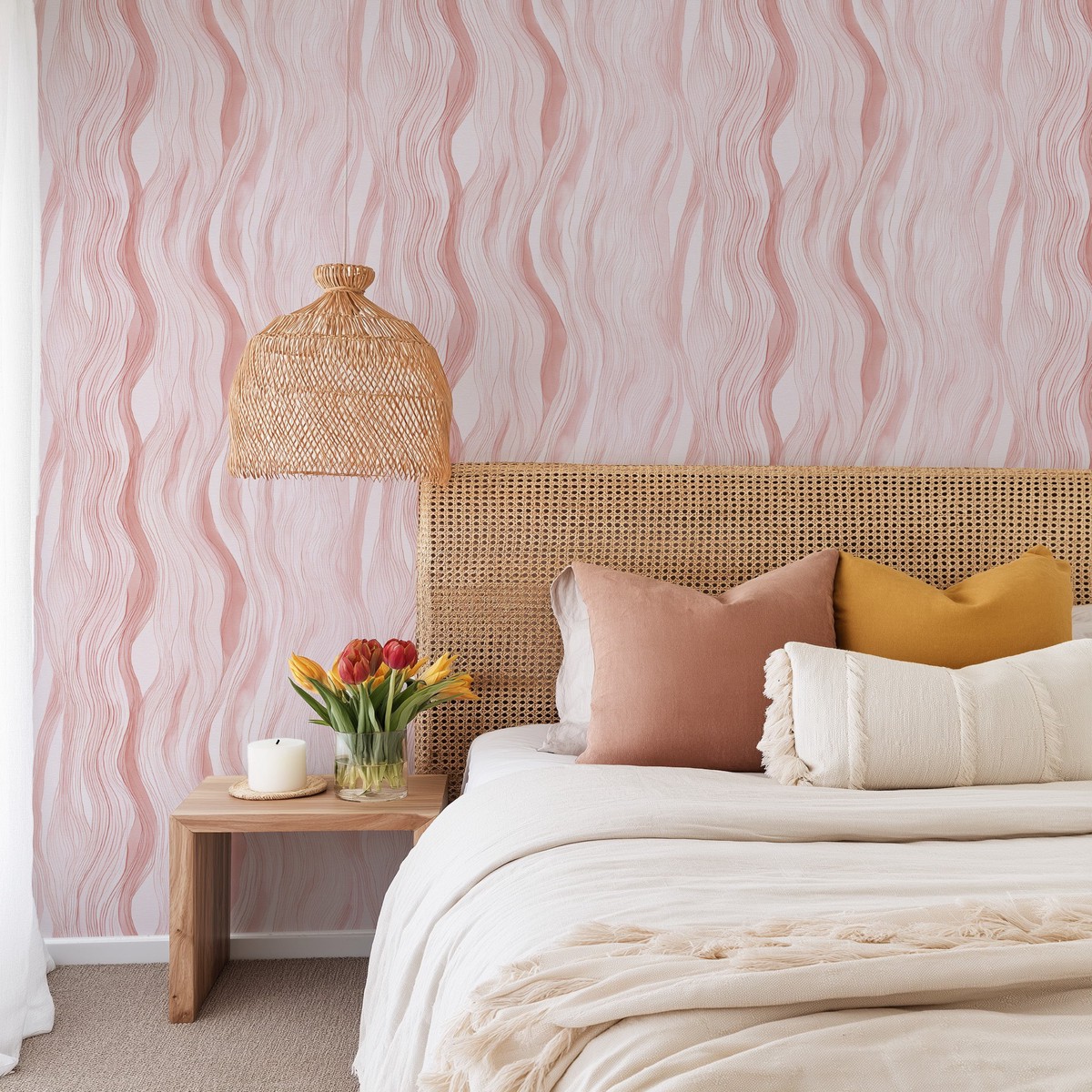 Blush Drift in Pink Wallpaper