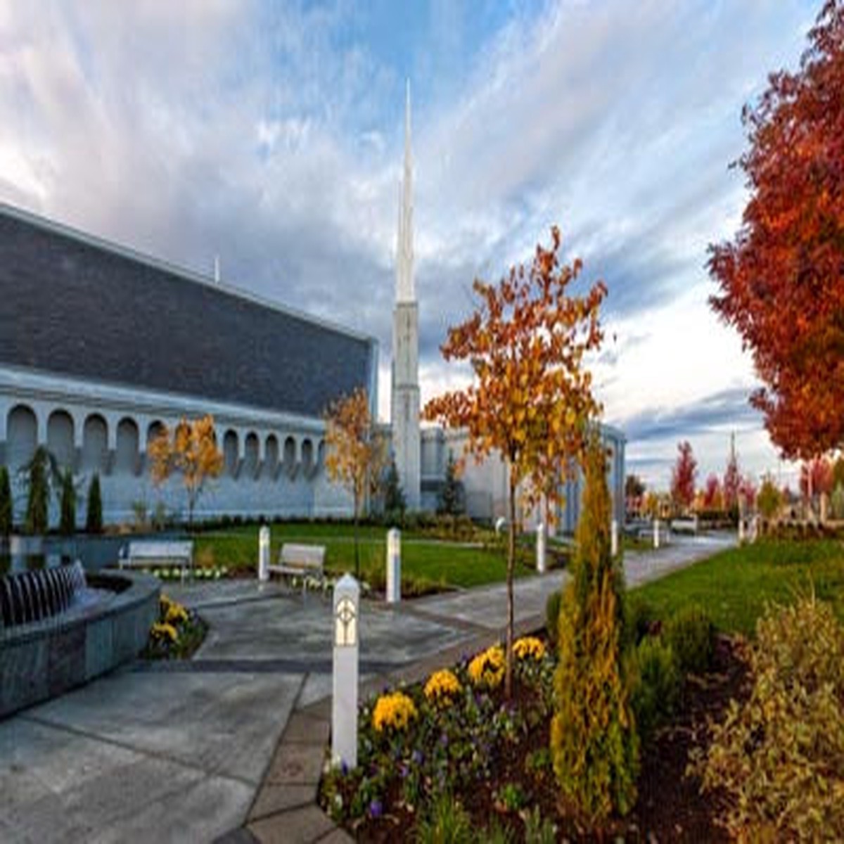 Boise Temple - Autumn Fountains