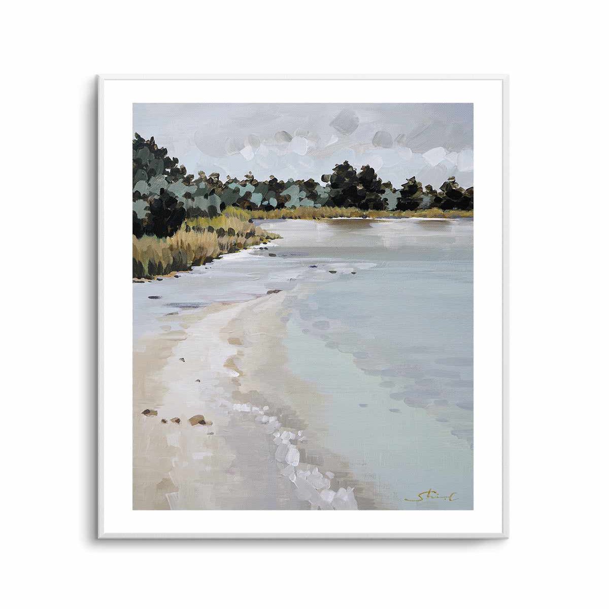 Woodland Frozen Lake By Shina Choi Art Print