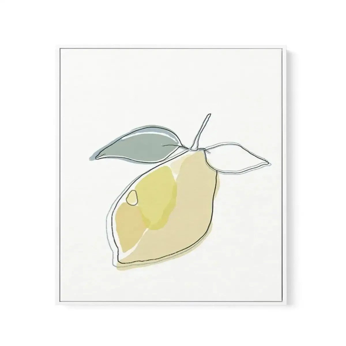 Abstract Limone Framed Canvas Art Print