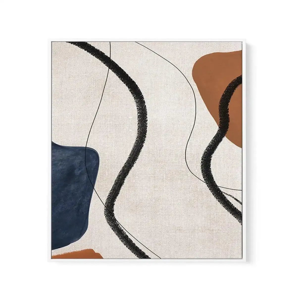 Abstract on Linen II Framed Canvas Art Print