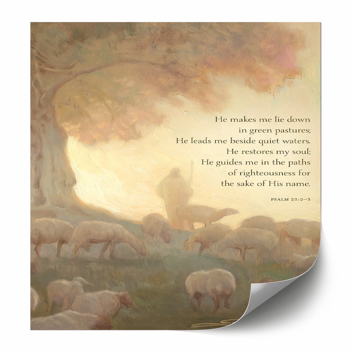 Psalm 232-3 (The Lords Pasture) 12x18 repositionable poster