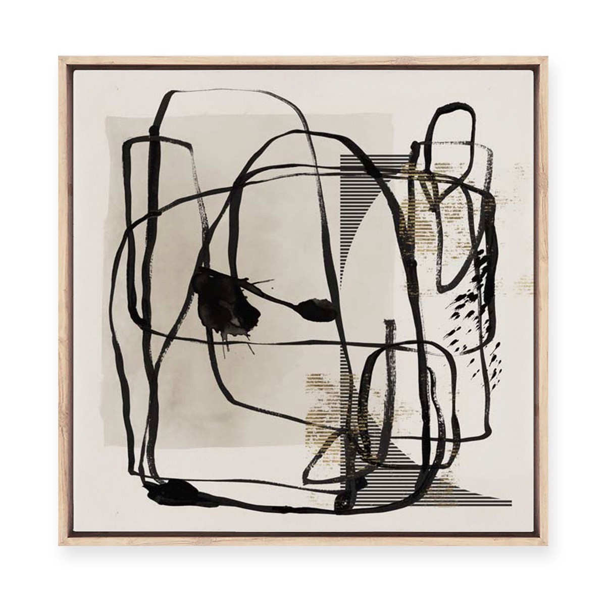 Blotted I Framed Canvas
