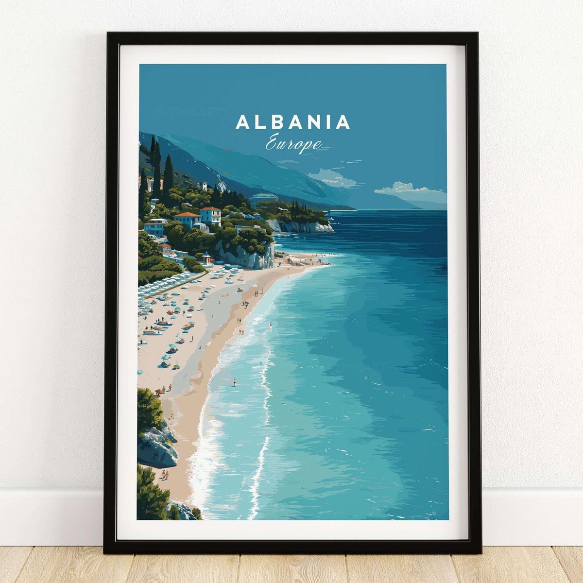 Albania Canvas Print Balkan Travel Poster