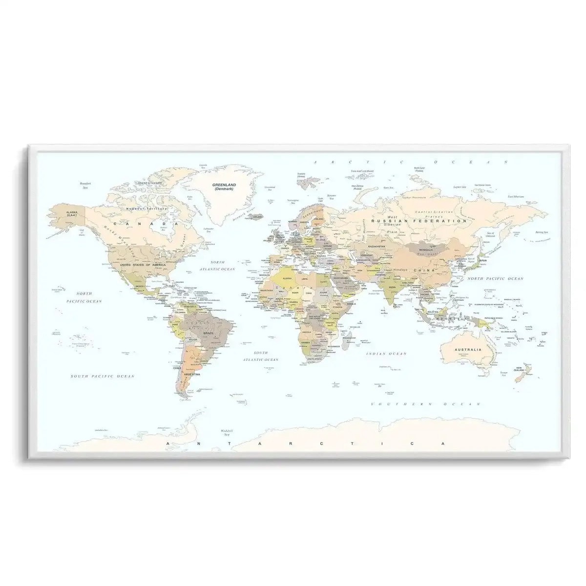 World Map Classic Art Print