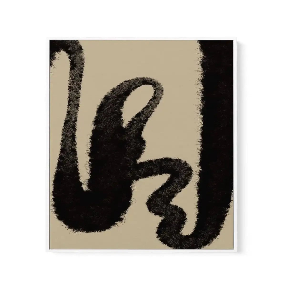 Abstract Khaki I Framed Canvas Art Print
