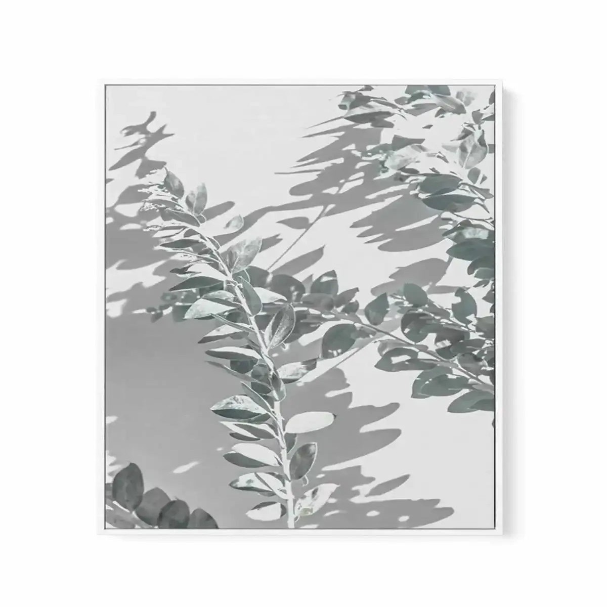Abstract Leaves II Framed Canvas Art Print
