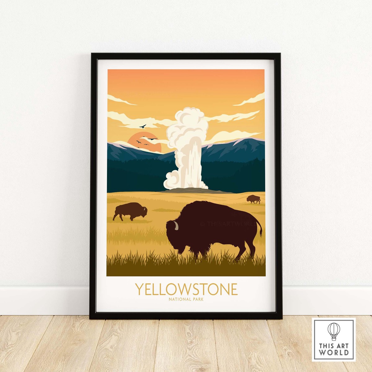 Yellowstone Wall Art National Park Poster
