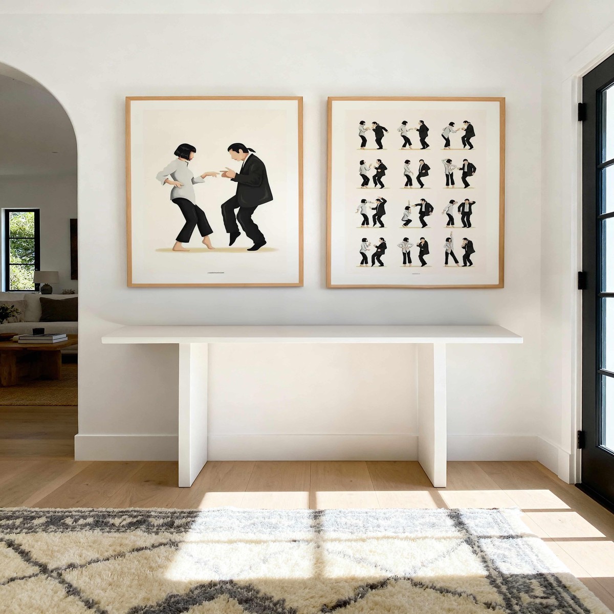 Pulp Fiction I II Art Print Set of 2 Matching Wall Art