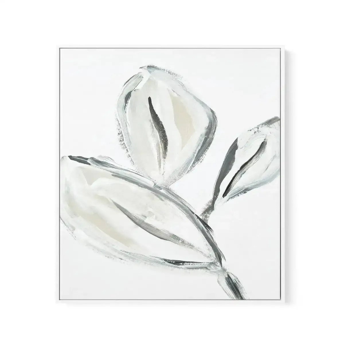 Abstract Leaves Framed Canvas Art Print