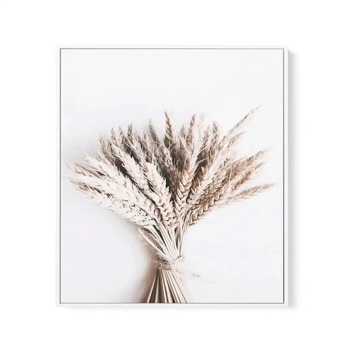 Abstract Wheat Framed Canvas Art Print