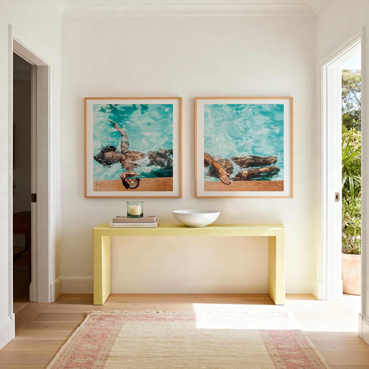Poolside Bliss I II Art Print Set of 2 Matching Wall Art