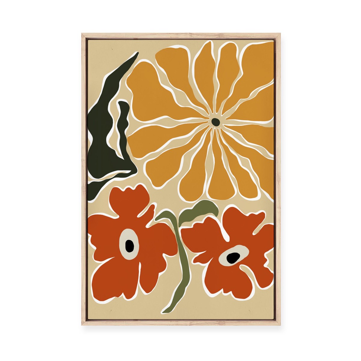 Bold Garden Framed Canvas