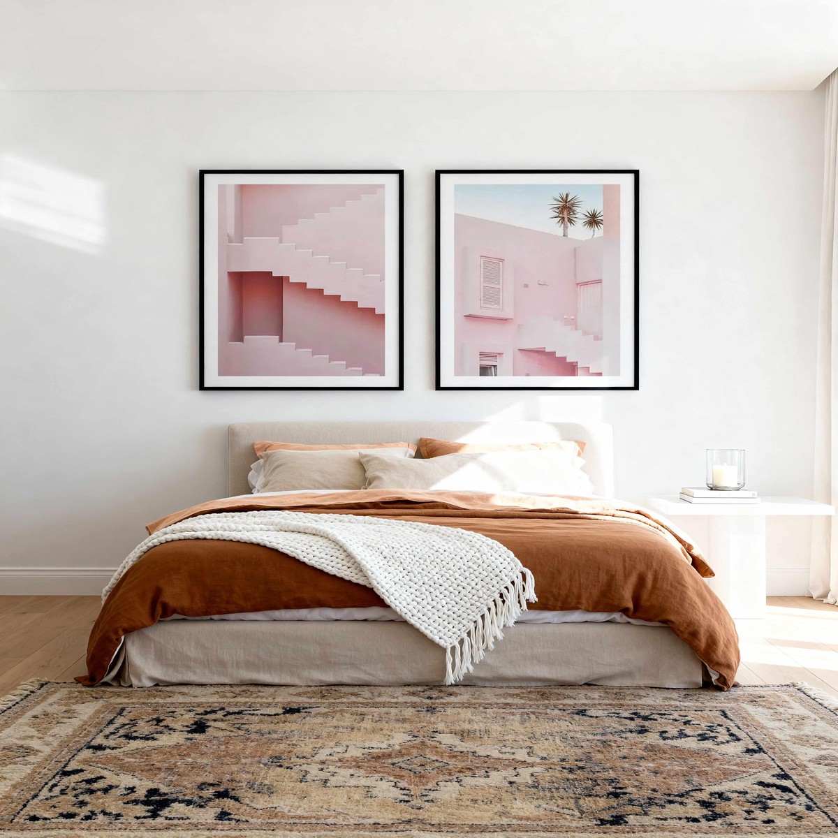 Ibiza Hotel I II Art Print Set of 2 Matching Wall Art