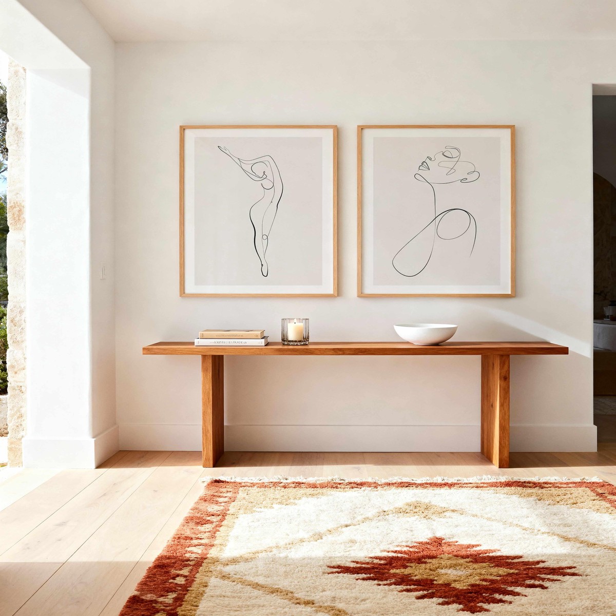 Line Figure II V Art Print Set of 2 Matching Wall Art