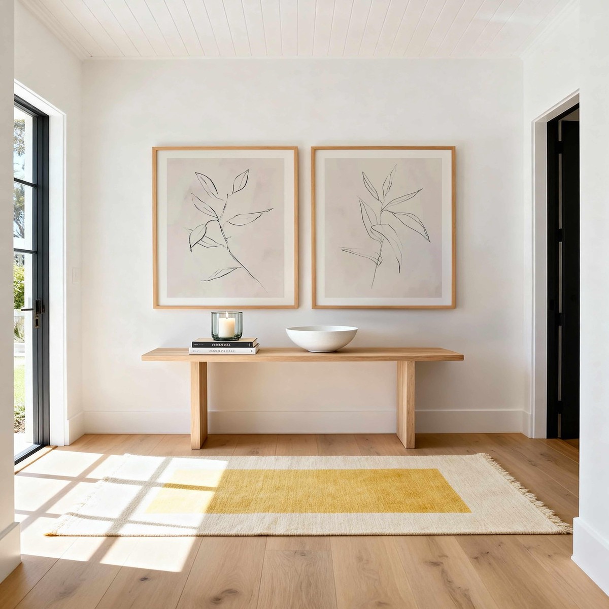 Le Jardin in Charcoal I III Art Print Set of 2 Matching Wall Art