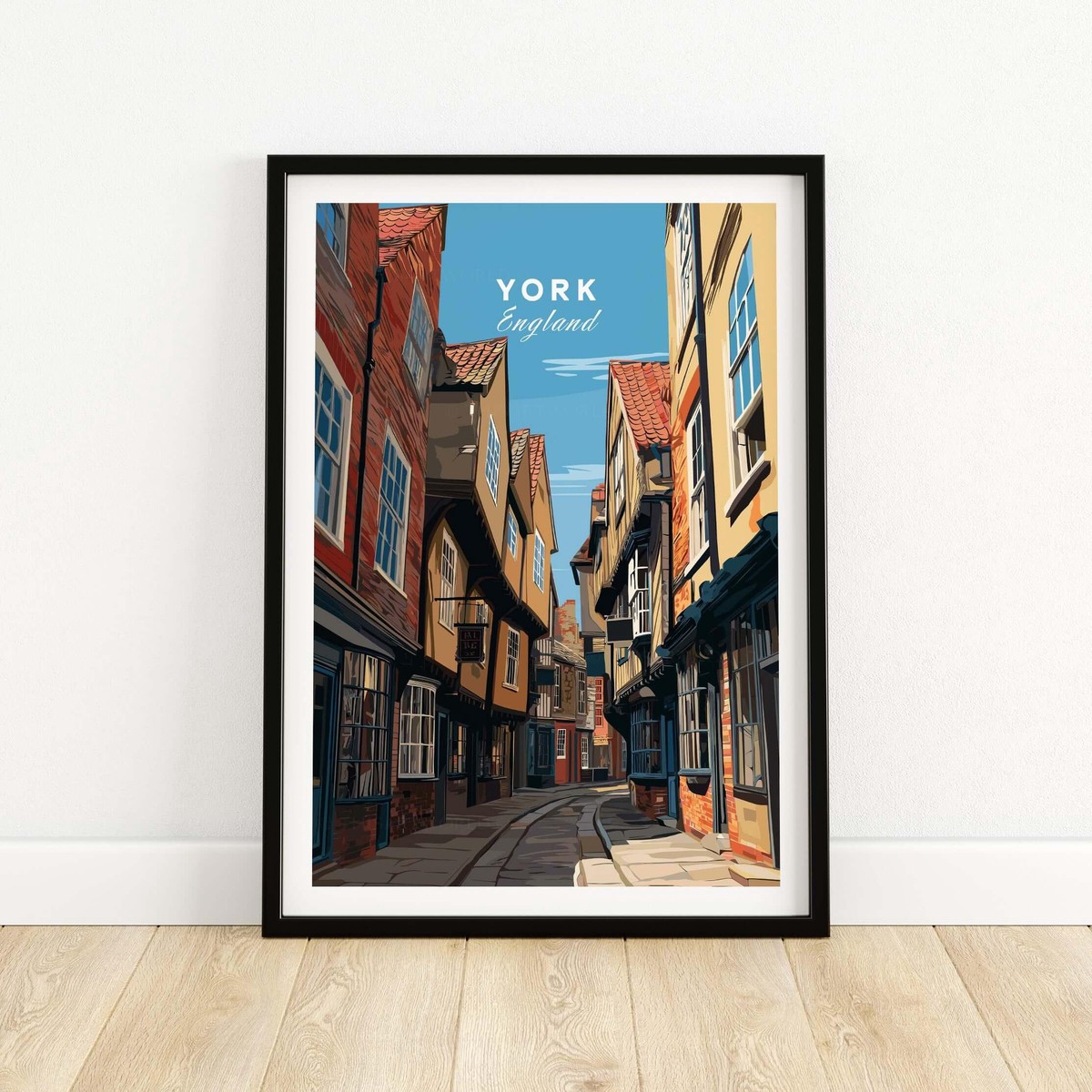 York England The Shambles Street Print - Historic City Lane Wall Art