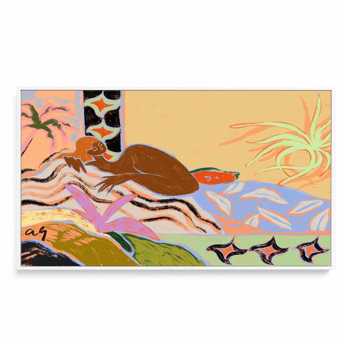 A Moment Of Tranquility by Arty Guava Framed Canvas Art Print