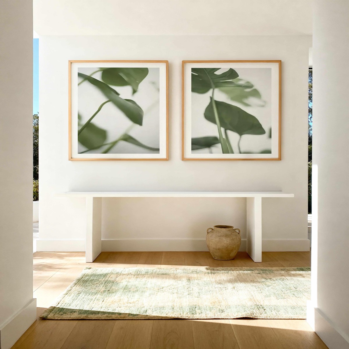 Monstera I II Art Print Set of 2 Matching Wall Art