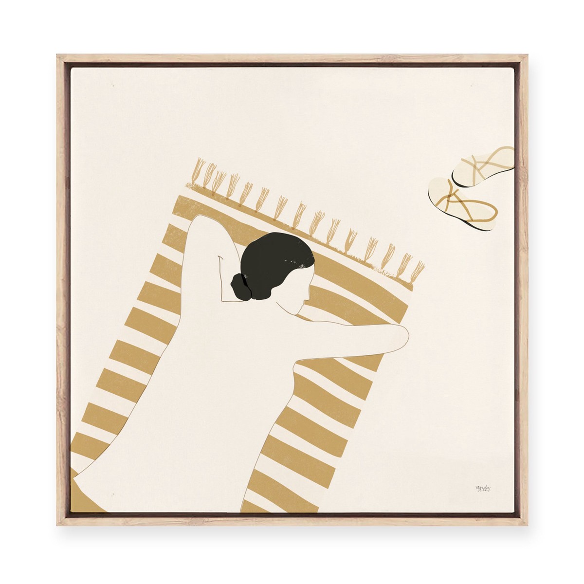 Burning Thoughts Square Framed Canvas