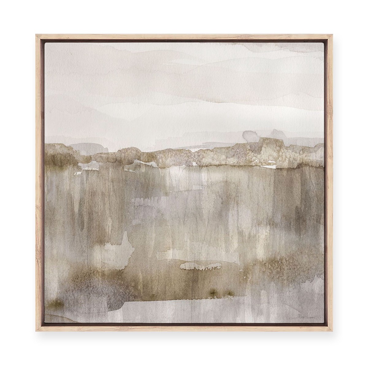 Blushing Landscape Framed Canvas