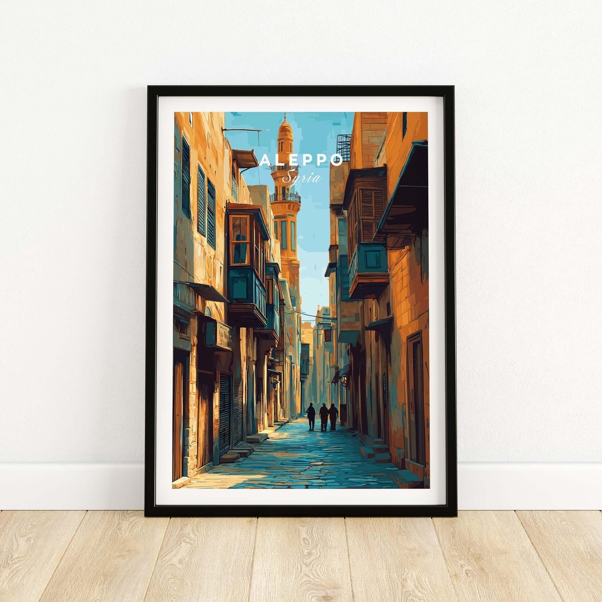 Aleppo Art Print - Syrian Cityscape Poster - Souk Al-Madina Travel Decor - Arabic Wall Art