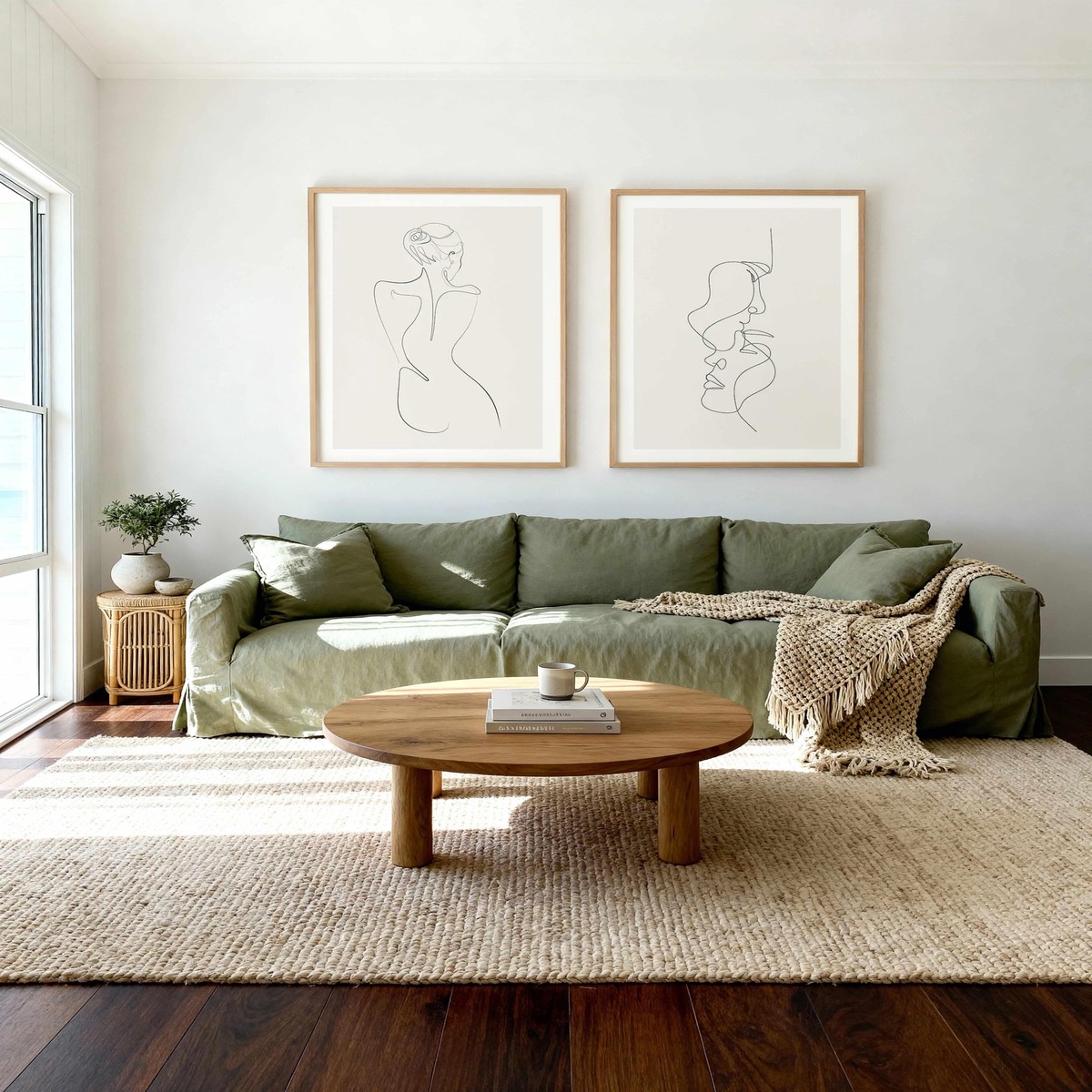 Line Figure I III Art Print Set of 2 Matching Wall Art